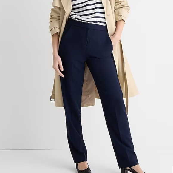 J crew Kate straight-leg pant in four-season stretch navy - Picture 1 of 6